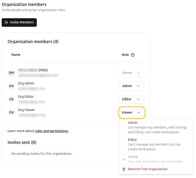 Change Organization Role