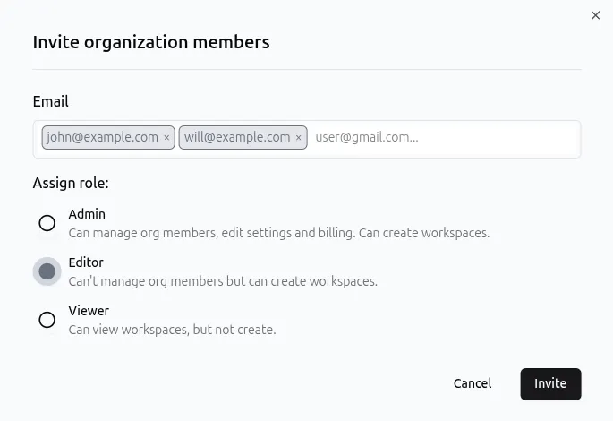 Invite Organization Members