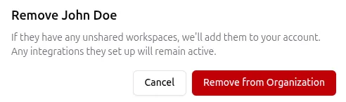 Remove Organization Member