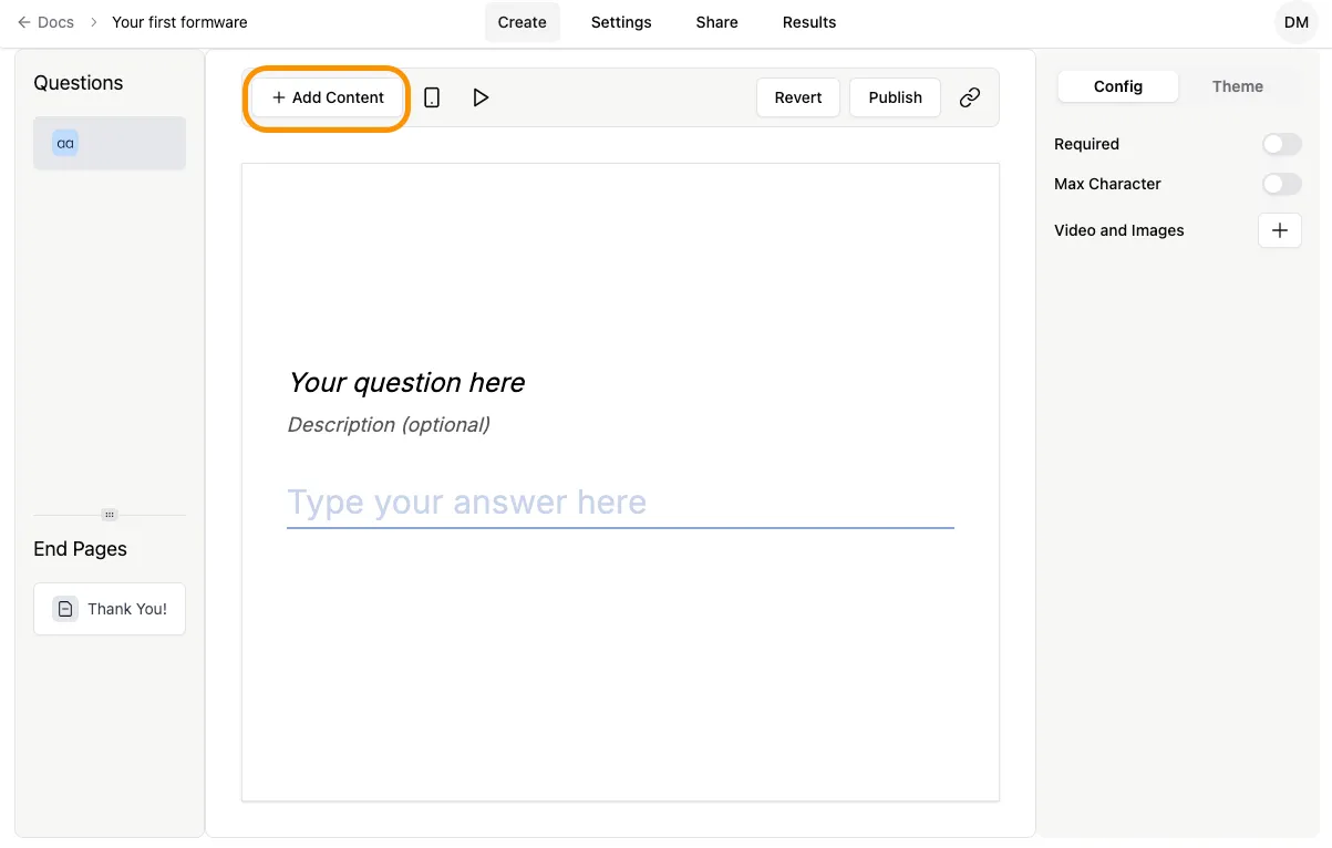 Add Question