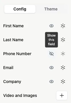Show a field