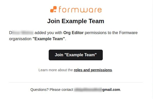 Workspace Invite Email